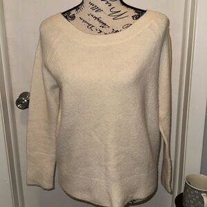 J Crew V-back wool blend sweater with velvet black bow on back. Worn once Sz XXS